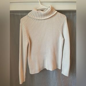 Cream Turtleneck Sweater